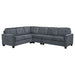 Georgina 4 - piece Upholstered Modular Sectional Steel Grey - Walo Furniture