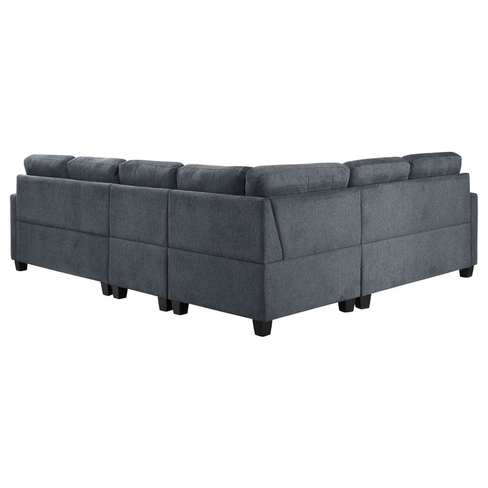 Georgina 4 - piece Upholstered Modular Sectional Steel Grey - Walo Furniture