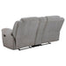 Gilson 2 - piece Chenille Upholstered Reclining Sofa Set Grey - Walo Furniture