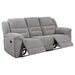 Gilson 2 - piece Chenille Upholstered Reclining Sofa Set Grey - Walo Furniture