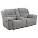 Gilson 2 - piece Chenille Upholstered Reclining Sofa Set Grey - Walo Furniture