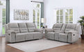 Gilson 2 - piece Chenille Upholstered Reclining Sofa Set Grey - Walo Furniture