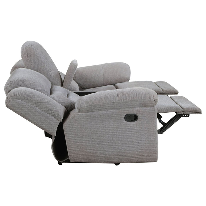 Gilson 2 - piece Chenille Upholstered Reclining Sofa Set Grey - Walo Furniture