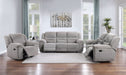 Gilson 3 - piece Chenille Upholstered Reclining Sofa Set Grey - Walo Furniture