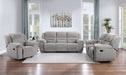 Gilson 3 - piece Chenille Upholstered Reclining Sofa Set Grey - Walo Furniture