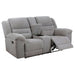 Gilson 3 - piece Chenille Upholstered Reclining Sofa Set Grey - Walo Furniture