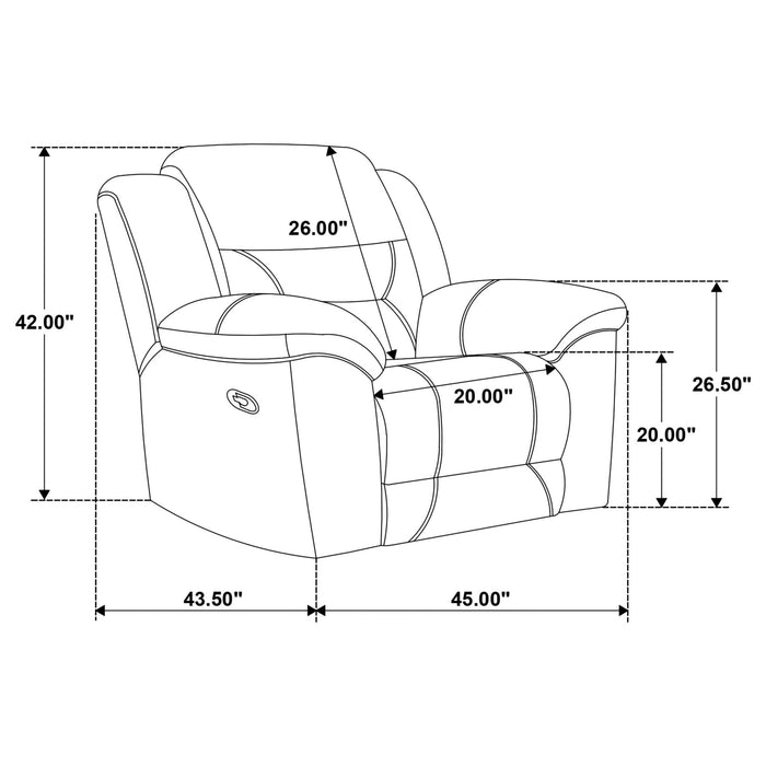 Gilson Chenille Upholstered Glider Recliner Chair Grey - Walo Furniture