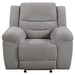 Gilson Chenille Upholstered Glider Recliner Chair Grey - Walo Furniture