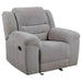 Gilson Chenille Upholstered Glider Recliner Chair Grey - Walo Furniture