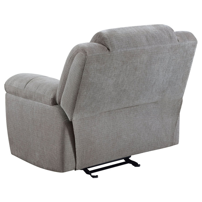 Gilson Chenille Upholstered Glider Recliner Chair Grey - Walo Furniture