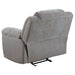 Gilson Chenille Upholstered Glider Recliner Chair Grey - Walo Furniture