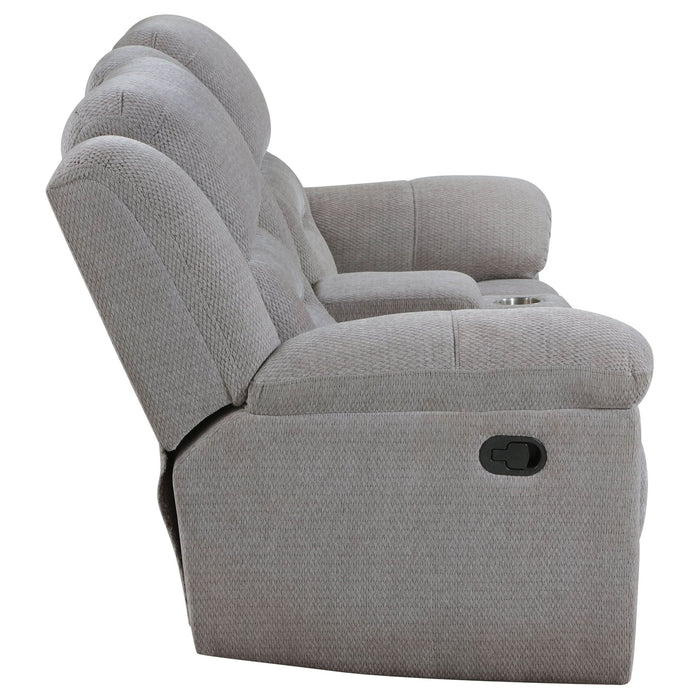 Gilson Chenille Upholstered Reclining Loveseat Grey - Walo Furniture