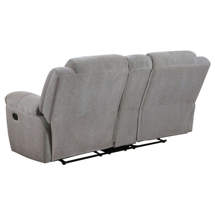 Gilson Chenille Upholstered Reclining Loveseat Grey - Walo Furniture