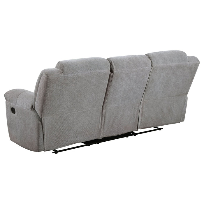 Gilson Chenille Upholstered Reclining Sofa Grey - Walo Furniture