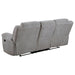 Gilson Chenille Upholstered Reclining Sofa Grey - Walo Furniture