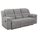 Gilson Chenille Upholstered Reclining Sofa Grey - Walo Furniture