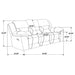 Gilson Chenille Upholstered Reclining Sofa Grey - Walo Furniture