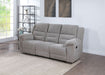 Gilson Chenille Upholstered Reclining Sofa Grey - Walo Furniture