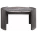 Gladstone Round Faux Marble Top Coffee Table Distressed Grey - Walo Furniture