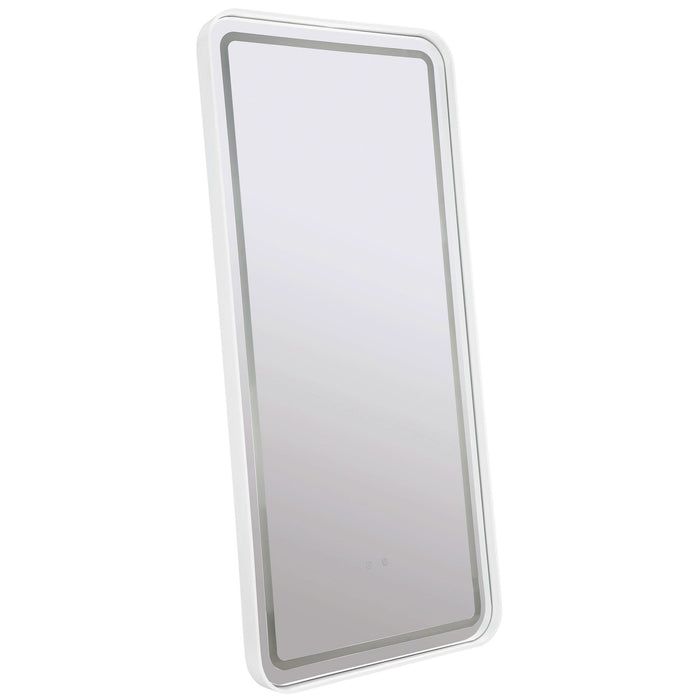 Glendora 32 x 71 Inch LED Standing Mirror BT Speakers Black - Walo Furniture