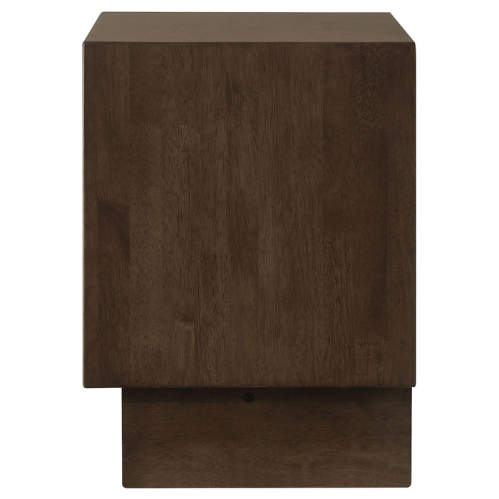 Glenwood 2 - drawer Nightstand Bedside Table Warm Brown - Walo Furniture