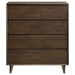 Glenwood 4 - drawer Chest of Drawers Warm Brown - Walo Furniture