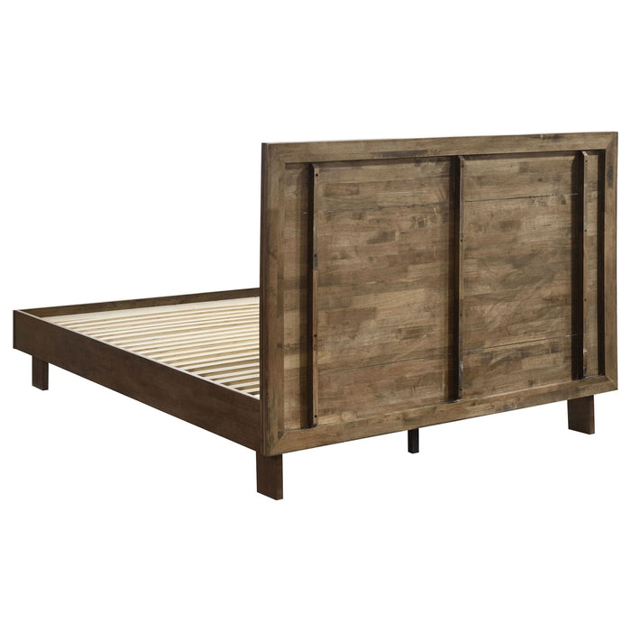 Glenwood 48 - inch Eastern King Platform Panel Bed Warm Brown - Walo Furniture