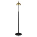 Gloria 74 - inch Arched Dome Shade Metal Floor Lamp Black - Walo Furniture