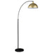 Gloria 74 - inch Arched Dome Shade Metal Floor Lamp Black - Walo Furniture