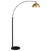 Gloria 74 - inch Arched Dome Shade Metal Floor Lamp Black - Walo Furniture