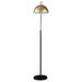 Gloria 74 - inch Arched Dome Shade Metal Floor Lamp Black - Walo Furniture