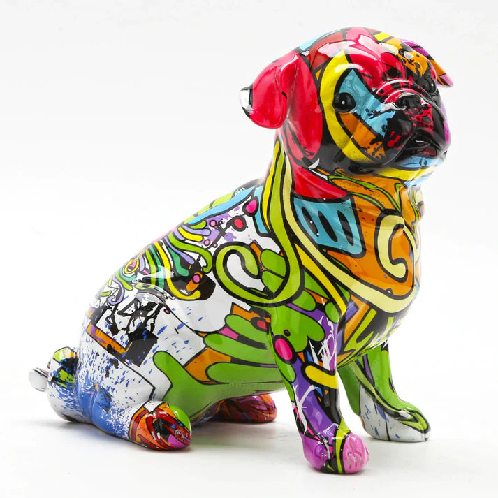 ArtZ® Pug Nordic Painted Statue