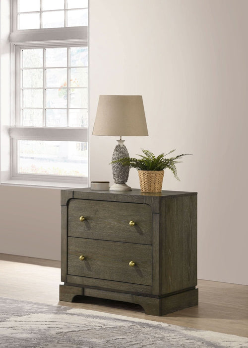 Gran Park 2 - drawer Nightstand Bedside Table Dark Cocoa - Walo Furniture