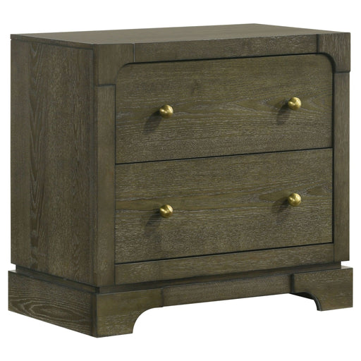 Gran Park 2 - drawer Nightstand Bedside Table Dark Cocoa - Walo Furniture