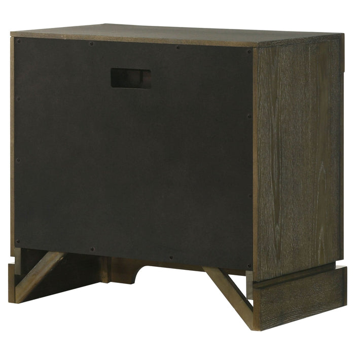 Gran Park 2 - drawer Nightstand Bedside Table Dark Cocoa - Walo Furniture