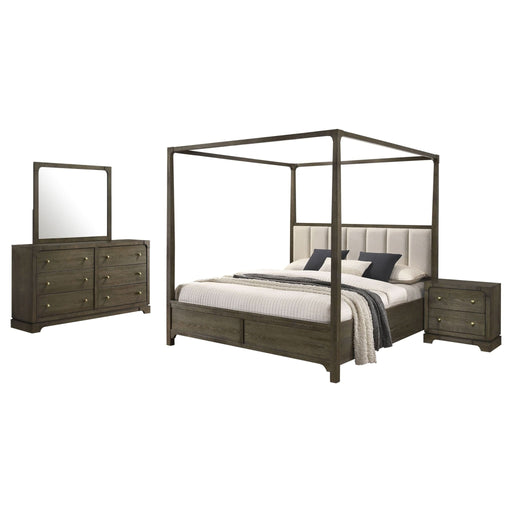 Gran Park 4 - piece California King Bedroom Set Dark Cocoa - Walo Furniture