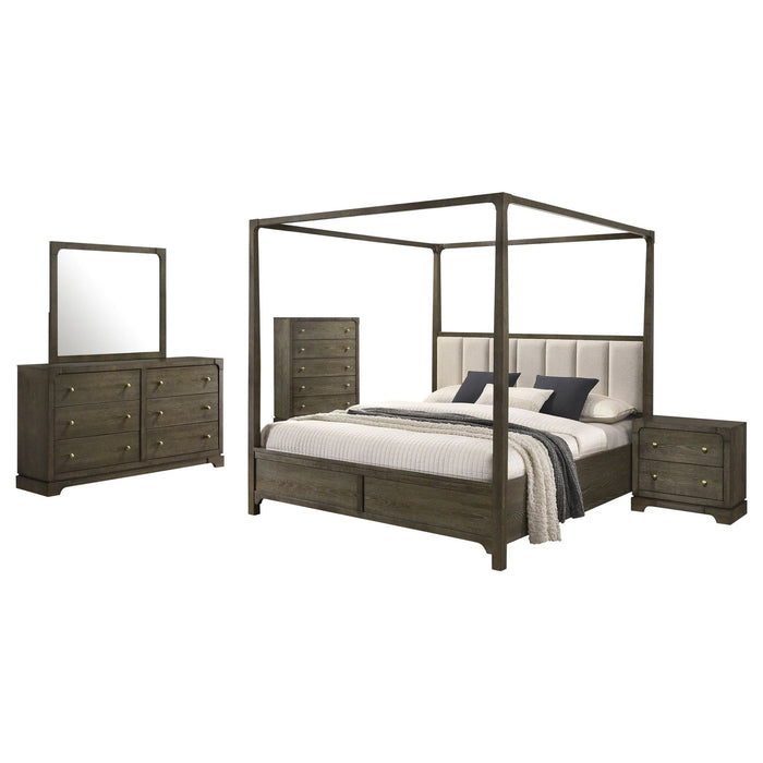 Gran Park 5 - piece California King Bedroom Set Dark Cocoa - Walo Furniture