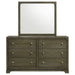 Gran Park 6 - drawer Dresser and Mirror Dark Cocoa - Walo Furniture