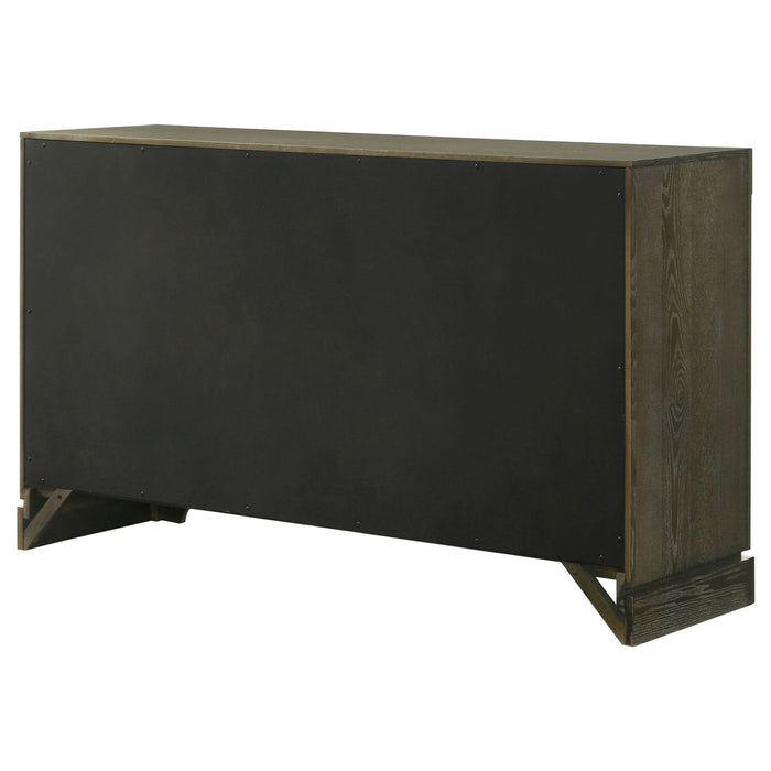 Gran Park 6 - drawer Dresser Cabinet Dark Cocoa - Walo Furniture