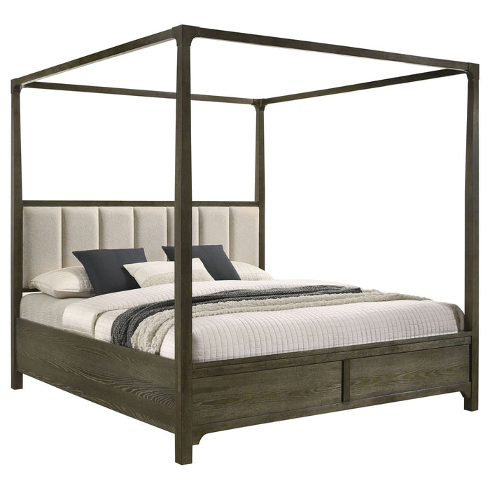 Gran Park Eastern King Canopy Bed Dark Cocoa - Walo Furniture