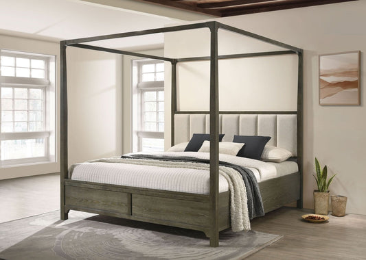 Gran Park Queen Canopy Bed Dark Cocoa - Walo Furniture