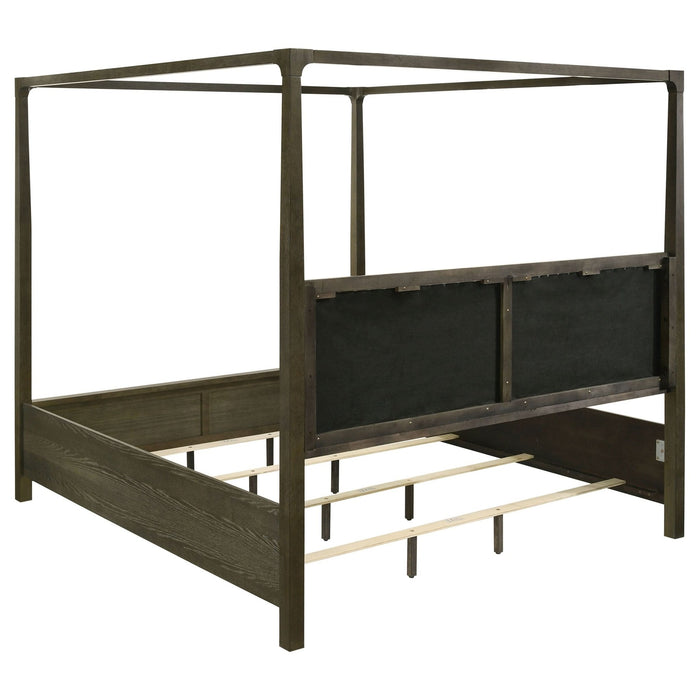 Gran Park Queen Canopy Bed Dark Cocoa - Walo Furniture