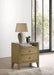 Granada 2 - drawer Glass Top Nightstand Natural Pine - Walo Furniture