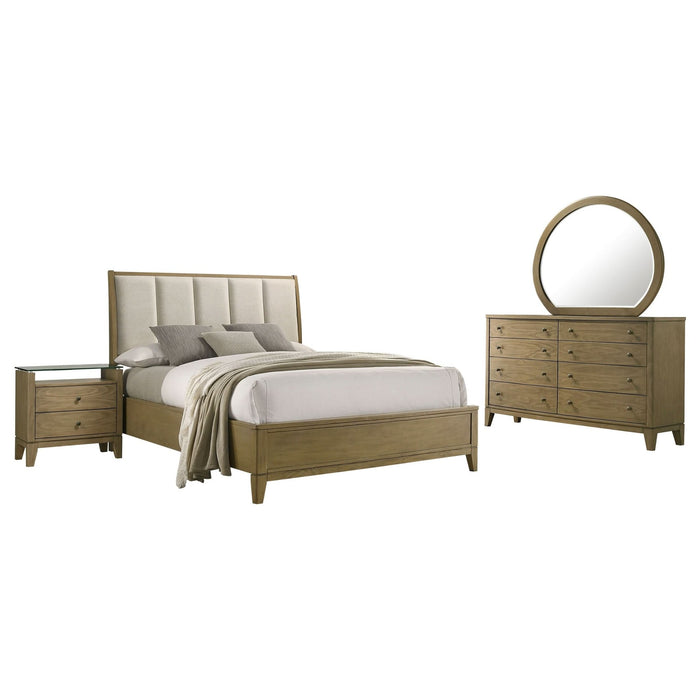 Granada 4 - piece California King Bedroom Set Natural Pine - Walo Furniture