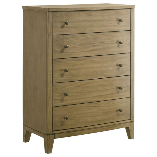 Granada 5 - drawer Bedroom Chest of Drawers Natural Pine - Walo Furniture