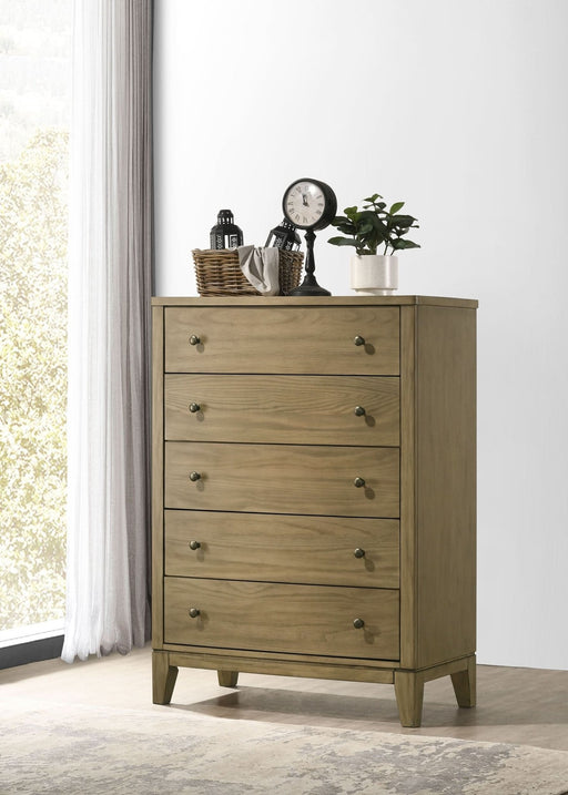 Granada 5 - drawer Bedroom Chest of Drawers Natural Pine - Walo Furniture