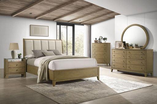 Granada 5 - piece California King Bedroom Set Natural Pine - Walo Furniture