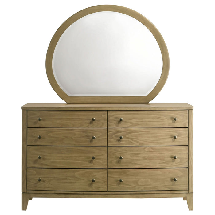 Granada 8 - drawer Dresser and Mirror Natural Pine - Walo Furniture