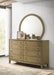 Granada 8 - drawer Dresser and Mirror Natural Pine - Walo Furniture