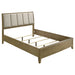 Granada Upholstered Eastern King Panel Bed Natural Pine - Walo Furniture